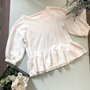 Maeve White Blouse - Size Small